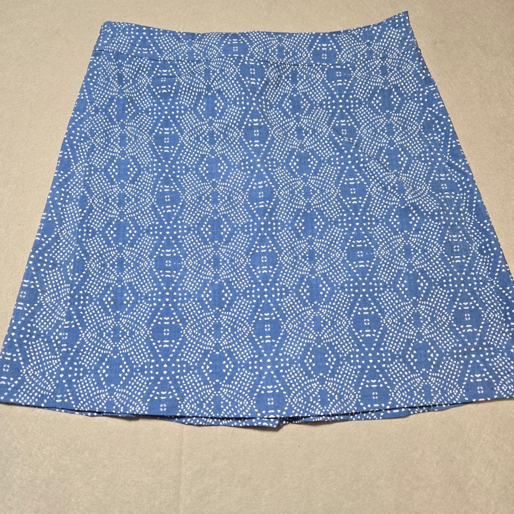 RipSkirt Hawaii Paia Mist Blue White Geometric Wrap Skirt Large L Quick Dry Mini